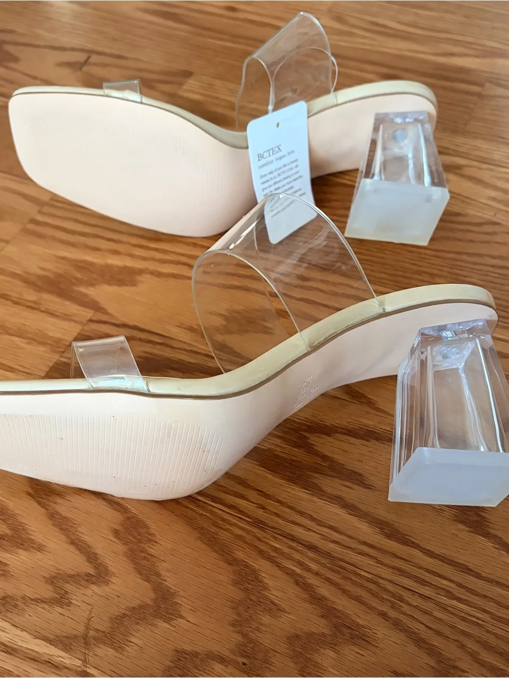 Clear heels